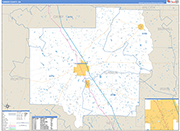 Turner County Wall Map Basic Style