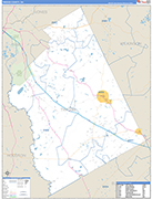Twiggs County Wall Map Basic Style
