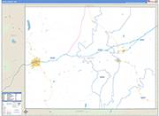 Uinta County Wall Map Basic Style