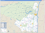 Ulster Wall Map Basic Style