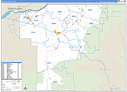 Umatilla County Wall Map Basic Style