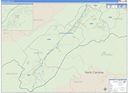 Unicoi Wall Map Basic Style