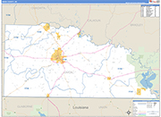Union County Wall Map Basic Style