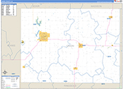 Union County Wall Map Basic Style