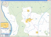 Union County Wall Map Basic Style