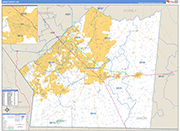 Union County Wall Map Basic Style