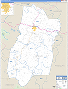 Upshur County Wall Map Basic Style
