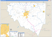 Upson County Wall Map Basic Style
