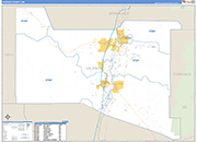 Valencia County Wall Map Basic Style