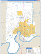 Vanderburgh Wall Map Basic Style
