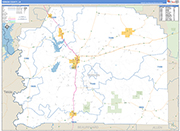 Vernon County Wall Map Basic Style
