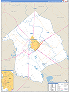 Victoria County Wall Map Basic Style