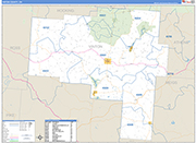 Vinton County Wall Map Basic Style