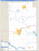Wabash Wall Map Basic Style