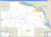 Wabasha County Wall Map Basic Style