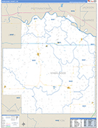 Wabaunsee County Wall Map Basic Style
