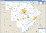 Walker County Wall Map Basic Style