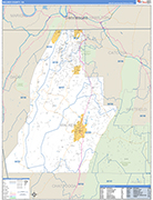Walker County Wall Map Basic Style