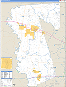 Waller County Wall Map Basic Style