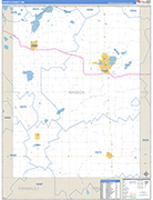 Waseca County Wall Map Basic Style