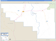 Washakie County Wall Map Basic Style