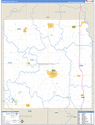 Washington County Wall Map Basic Style