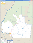 Washington Wall Map Basic Style