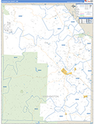 Washington County Wall Map Basic Style