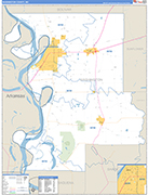 Washington County Wall Map Basic Style