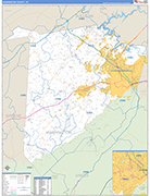 Washington Wall Map Basic Style