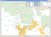 Washington County Wall Map Basic Style