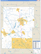 Washington County Wall Map Basic Style