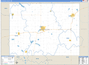Watonwan County Wall Map Basic Style