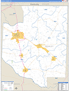 Weakley County Wall Map Basic Style