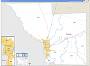 Webb County Wall Map Basic Style