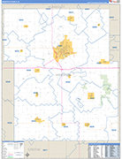 Webster County Wall Map Basic Style