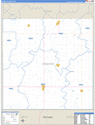 Webster County Wall Map Basic Style