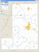 Wells Wall Map Basic Style