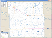 Wells Wall Map Basic Style