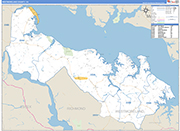 Westmoreland County Wall Map Basic Style