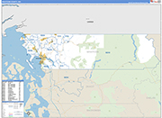 Whatcom Wall Map Basic Style