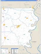 White County Wall Map Basic Style