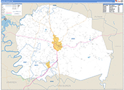 White County Wall Map Basic Style