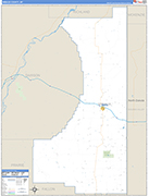 Wibaux County Wall Map Basic Style