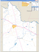 Wilbarger County Wall Map Basic Style