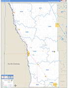 Wilkin County Wall Map Basic Style