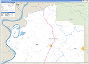 Wilkinson County Wall Map Basic Style