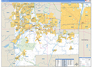 Will County Wall Map Basic Style