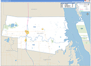 Willacy County Wall Map Basic Style