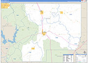 Winn County Wall Map Basic Style